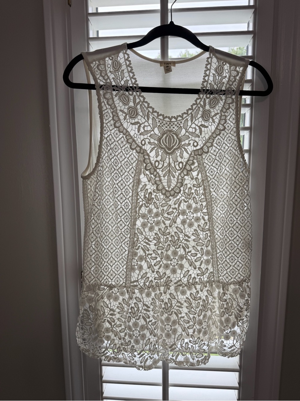 White Lace Sleeveless Crochet Top